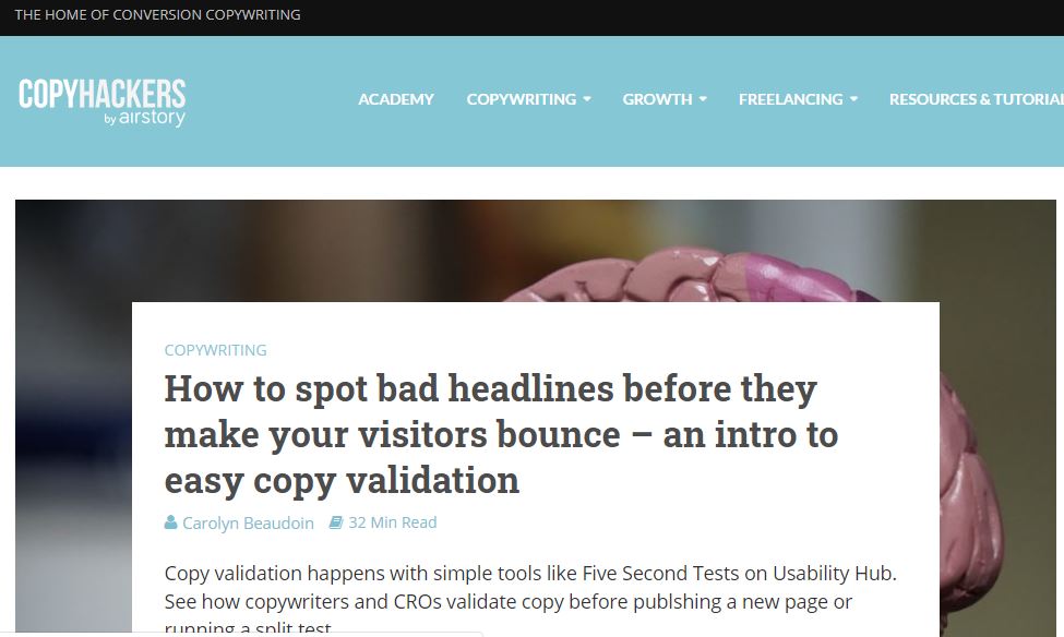 Freelance Writing Jobs: Copyhackers