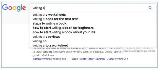 Use Google to find keywords for freelance writing jobs
