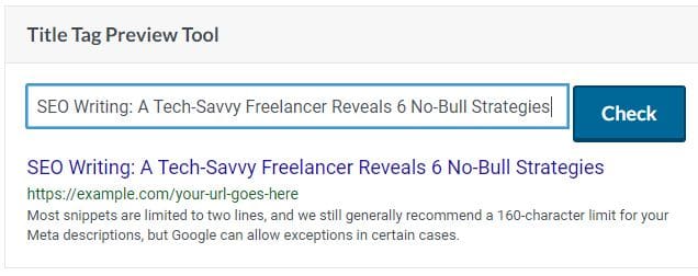 SEO Writing: Metatitle