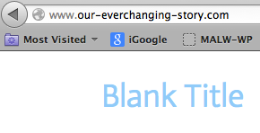 screenshot of the true homepage: our-everchanging-story