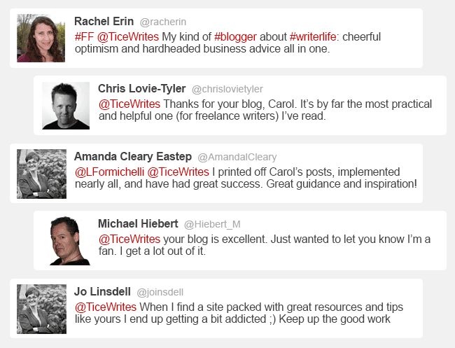 Tweetermonials - Make a Living Writing: Helping you achieve your freelance writing goals